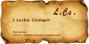Liszka Csongor névjegykártya